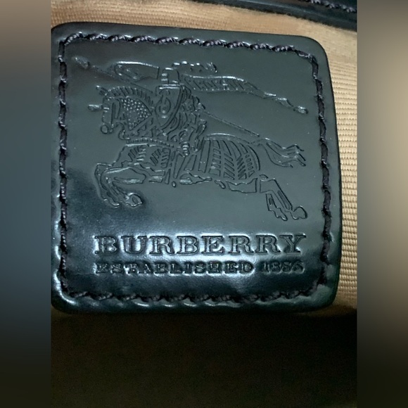 Burberry Nova Check Coated Canvas and Patent Leather Tote - Picture 3 of 13